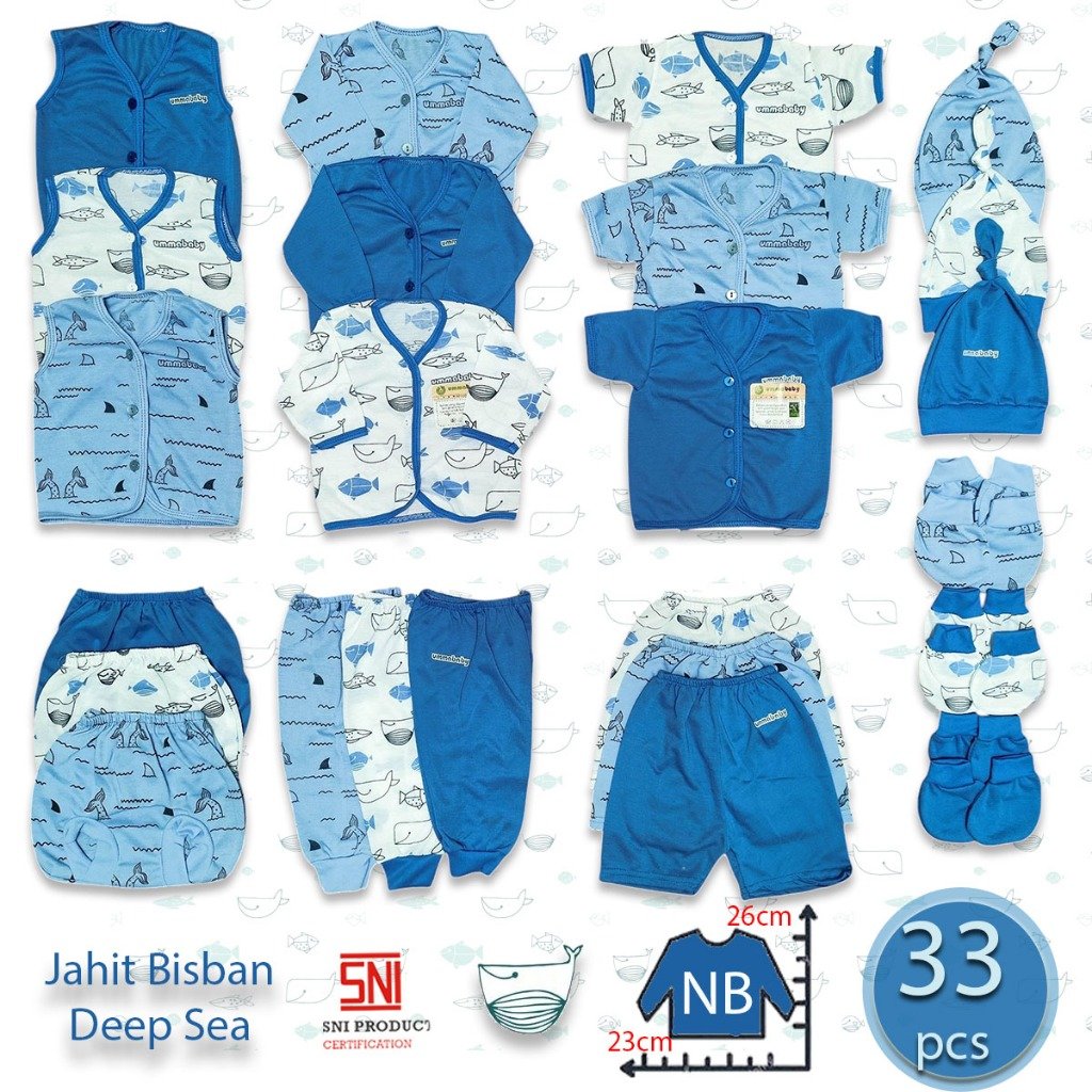 Ummababyshop: 33 Pcs Paket Perlengkapan Bayi Baru Lahir | Origami Ikan