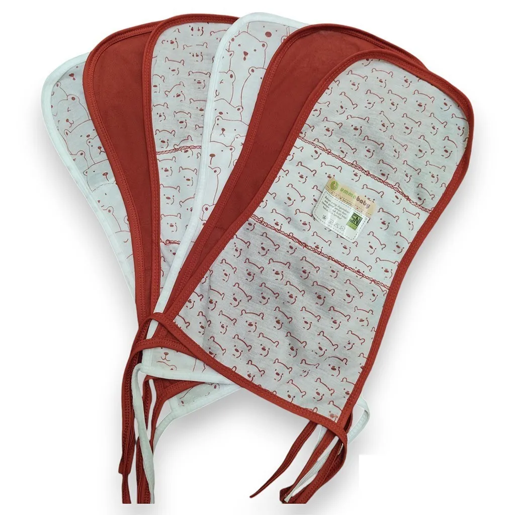 12 pcs Popok Kain Bayi 2 Lapis Katun Polos Pakai Ulang Popok Bayi Cuci Ulang Newborn Baru Lahir Popok Kain Tali Tebal SNI Size Jumbo 1 Lusin Beruang Merah