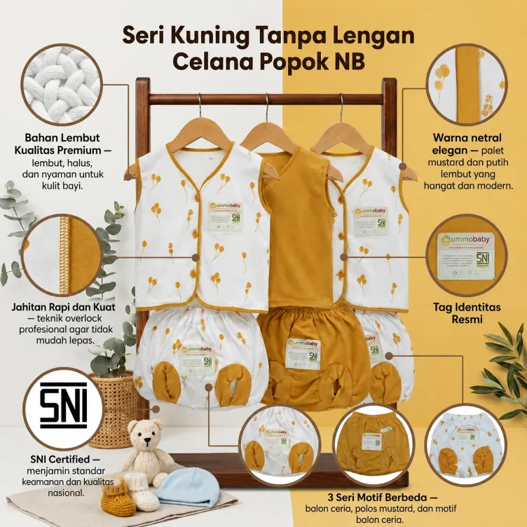 Ummababyshop Paket Hemat 6 PCS | Setelan Baju Bayi Newborn Kutung BK LAMA
