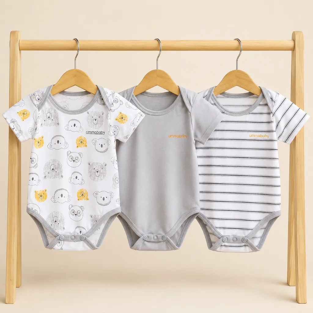 Jumper Segitiga 0-6 Bulan Baju Bayi Kado Murah Gift Set Baby Newborn Perlengkapan Bayi Beruang Raster