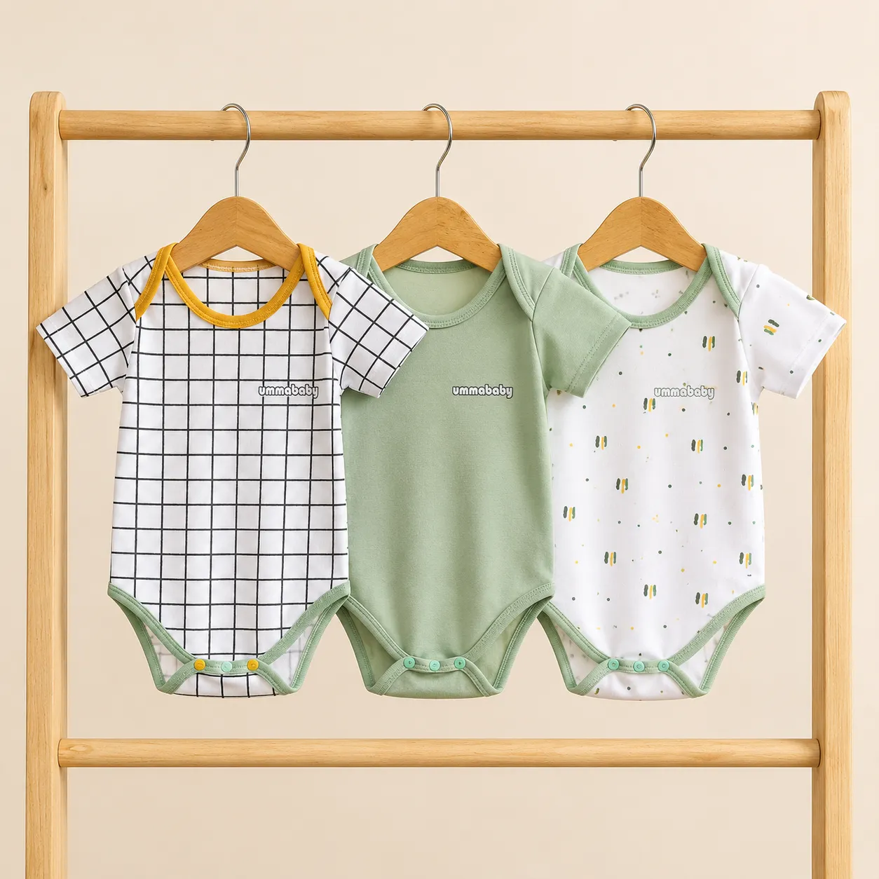 Jumper Segitiga 0-6 Bulan Baju Bayi Kado Murah Gift Set Baby Newborn Perlengkapan Bayi Sage